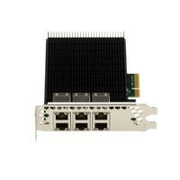 Carte contrôleur PCI Express 6 Ports LAN Gigabit Ethernet sur Port PCIe 4X avec Prises 10/100/1000 Type RJ45 - CHIPSET Intel I350