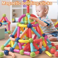 Bloc Construction Magnetique Enfant 44 Pièces / SETJeux Construction Magnetique, Créer l'imagination Infinie 3D Jouets/Cadeau 