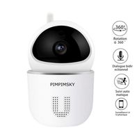 Babyphone vidéo Wi-Fi PIMPIMSKY - Caméra HD - Détecteur de mouvement - Vision de nuit - Moniteur de bébé 1080P