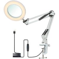 Lampe Loupe 15X Avec 84 LEDs Et Bras Réglable - Pour Bricolage, Lecture, Réparation, Artisanat