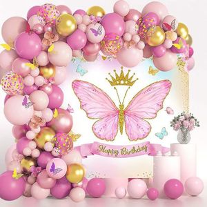 Décorations Anniversaire Filles 9 Ans, Ballons Anniversaire Roses Et