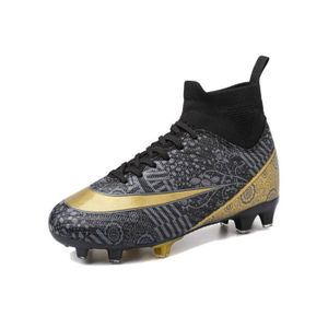 Chaussures de football - VTASQ - Cuir synthétique - Col montant chaussette - Crampons moulés (FG)