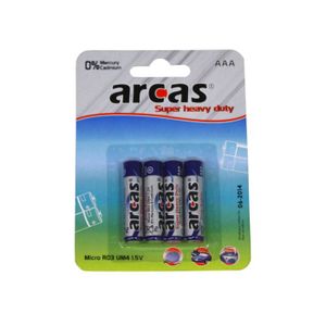 PILES Pack de 4 piles ARCAS R03 Micro AAA