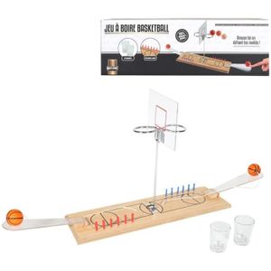 ACCESSOIRE MULTI-JEUX Jeu à boire basketball - Marque - 2 shooters - Plateau avec panier - 12 pions à points