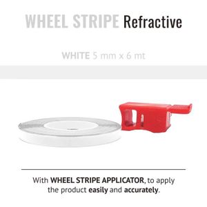 Lot De 18 Bandes Réfléchissantes Pour Jantes - Autocollants PET, Pour Voiture, Moto, Vélo (16 à 19 Pouces), Blanc