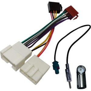 Adaptateur faisceau câble fiche ISO pour autoradio auto voiture AERZETIX 