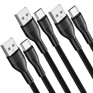 CÂBLE TÉLÉPHONE 3x Câble USB-C Rapide Nylon Tressé 3A pour Samsung