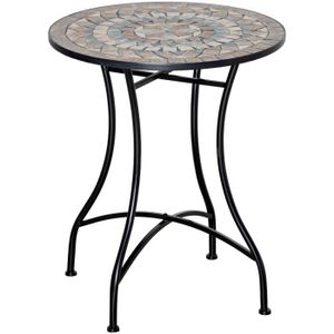TABLE DE JARDIN  Table bistro ronde de jardin OUTSUNNY - plateau mo