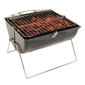 BARBECUE Barbecue à charbon de bois Roll & Cook - SOMAGIC - Acier émaillé - 35x41,5x25 cm - Gris