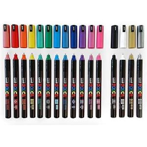 MARQUEUR Posca PC-1MR Lot de 16 stylos marqueurs de toutes les couleurs70