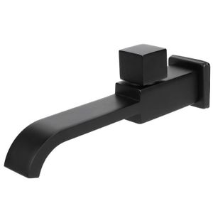 ROBINETTERIE SDB G1/2 Mural Lavabo évier Robinet Eau Froide Robinet Salle de Bain Accessoires Noir Mat