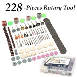 105PC Dremel Rotary Tool Bit Set accessoires Mini Perceuse Kit 3.2 mm avec mandrin