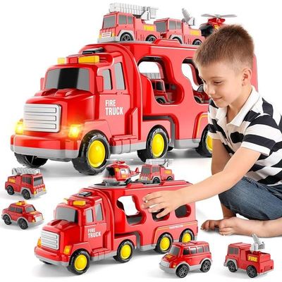 Camion de Police Jouet pour Garçons de 3 4 5 6 Ans Ensemble de Véhicule Porteur avec 3 Petites Voitures et 1 Hélicoptère Voiture à Propulsion pour Enfants de 3 à 9 Ans Cadeaux pour Garçons et Camion de Police Jouet pour Garçons de 3 4 5 6 Ans Ensemble de Véhicule Porteur avec 3 Petites Voitures et 1 Hélicoptère Voiture à Propulsion pour Enfants de 3 à 9 Ans Cadeaux pour Garçons et