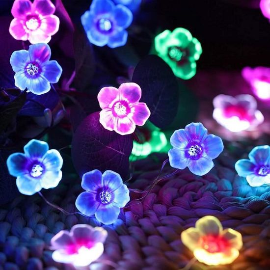 Guirlande FLEUR Lumineuse Lampe 30 LEDs Blanc Chaud 3M Déco Mariage