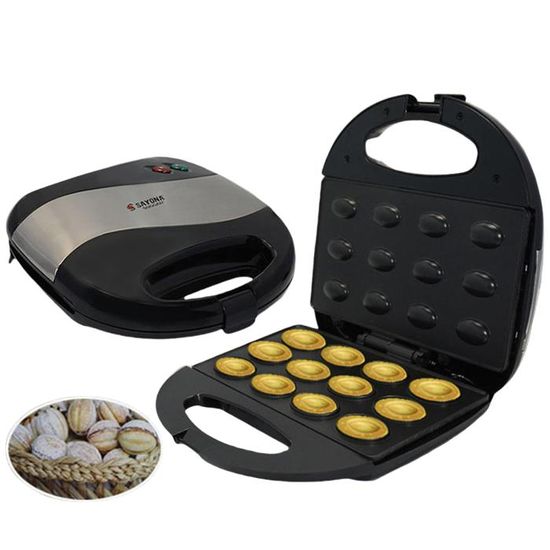 Biscuit électrique CBE AM8080200 Pour Noix - Moule Aluminium 19 Empreintes - Thermostat - 600W - Pour Biscuits Fourrés