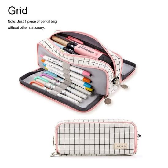 Trousse Multicolore Grande Capacité - Parfaite Pour Crayons, Maquillage Et Fournitures De Bureau, Transportable Partout !