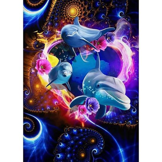 Licnay Diamond Painting Éléphant Noir Et Blanc 30x40cm - Kit 5D Complet Avec Strass Carrés Pour Décoration