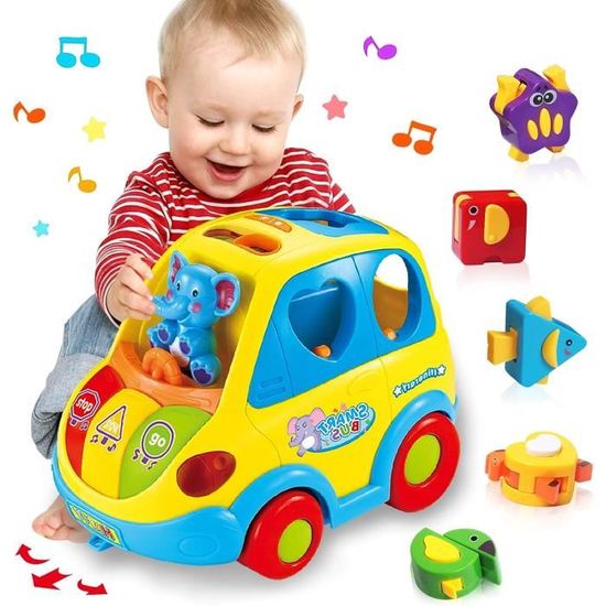 Jouet Enfant 2 Ans Fille Garcon Jouets Bebe 1 an de Tri en Forme avec 5 Blocs de Voiture Rampante Jeux Montessori Bebe 6 12 Mois Cad Cdiscount Bricolage