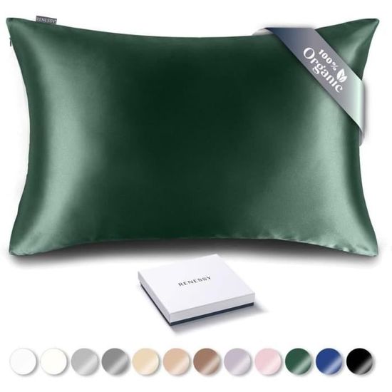 Federa In Seta 40x60 Cm 22 Momme: Delicata Su Pelle E Capelli, Con Cerniera Nascosta, 100% Seta Di Gelso