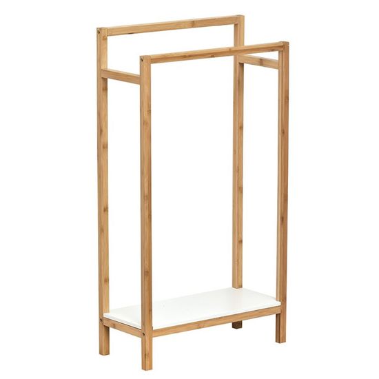 GAOYH Echelle Porte-Serviettes En Bambou, Avec 4 Rails Et 6 Crochets Latéraux, Porte-Serviettes Imperméable En Bois Massif, échelle En Bois, Bambou 52