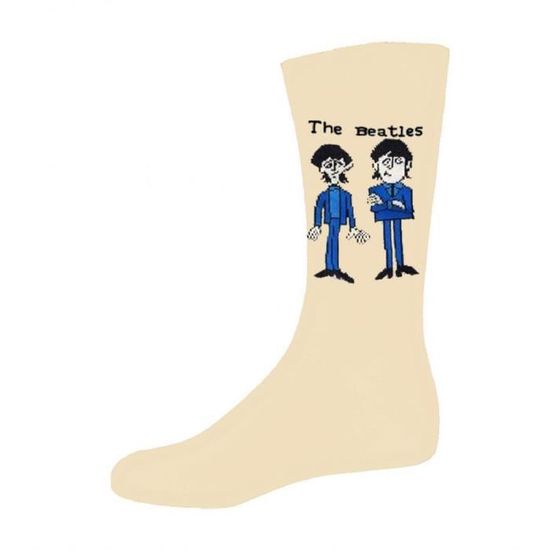 The Beatles Cartoon Group Homme nouveau Beige Chaussettes UK Size 7-11