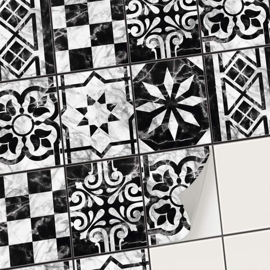 Autocollant Pour Carrelage Style Vintage - Film Adhésif Décoratif - Modèle 'french' 13015