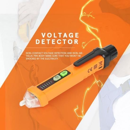 Stylo Testeur De Tension 2-en-1 - Détecteur Voltage 12-1000V AC + Tournevis - Alerte Sonore/visuelle, écran Numérique - Pour électricien, Maison, Auto