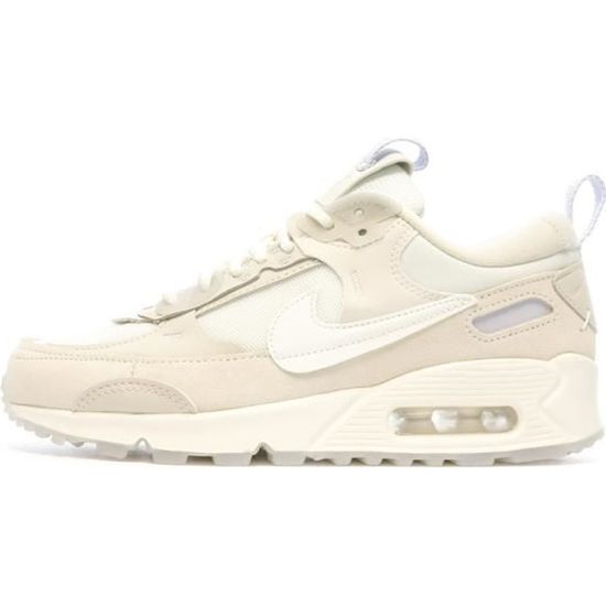 Baskets Femme Nike Air Max 90 Futura Beige Tige en textile Fermeture par lacets Beige Cdiscount Chaussures