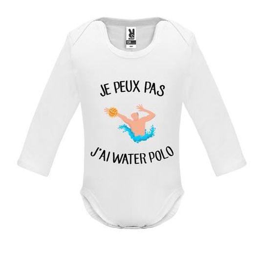 Body Bebe Manche Longue Bebe Garcon Blanc Je Peux Pas J Ai Water Polo 2 Blanc Cdiscount Pret A Porter