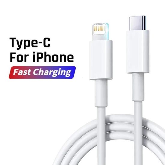 Lot De 100 Câbles De Charge Type C Vers IPhone - Longueur 1m, Marque PROMAX, Neuf