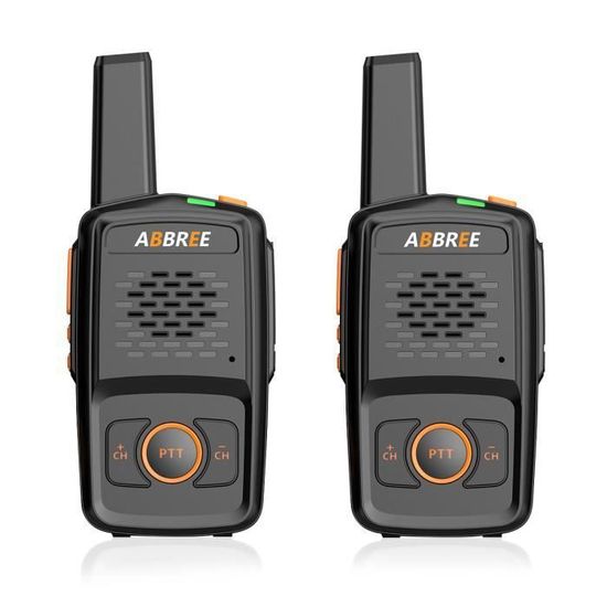 Talkies Walkies PMR446 16 Canaux - Portée 5km - Batterie 1500mAh - Rechargeable - Kit Mains Libres - Pour Pro Ou Loisirs