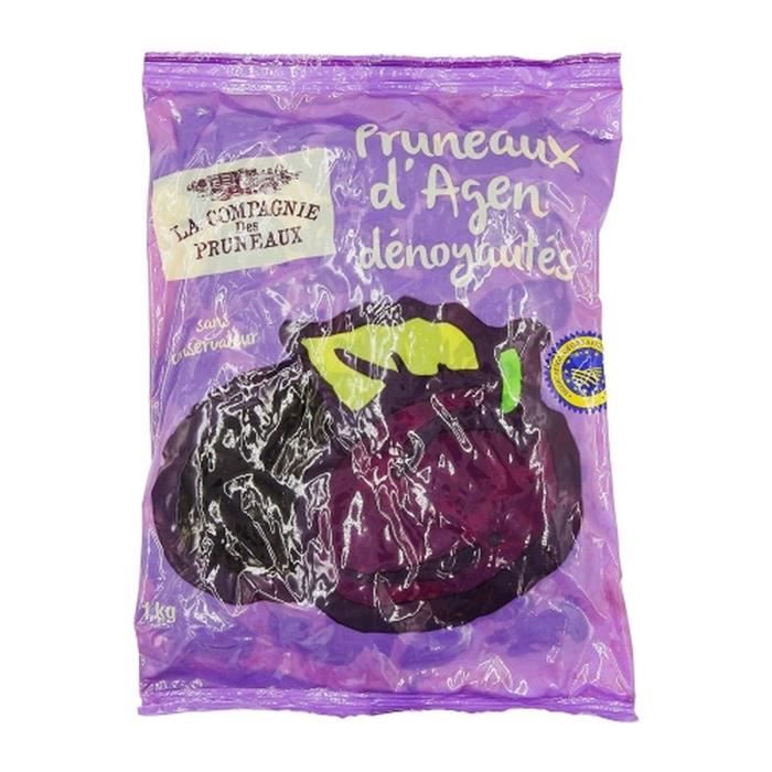 La Compagnie des Pruneaux - Pruneaux d'Agen dénoyautés très gros - IGP - Sachet 1kg