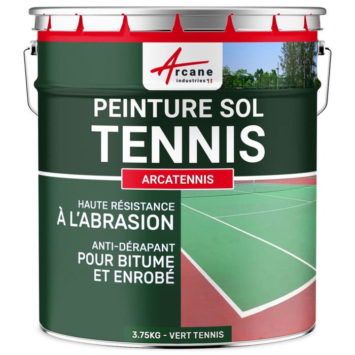Peinture tennis Anti dérapant - Vert tennis - 2.5 L