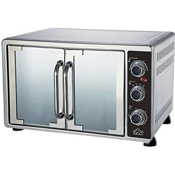 DCG Eltronic - DCG Eltronic MBS58 Four électrique ventilé à double porte 58 L Acier inoxydable Argenté avec thermostat réglable