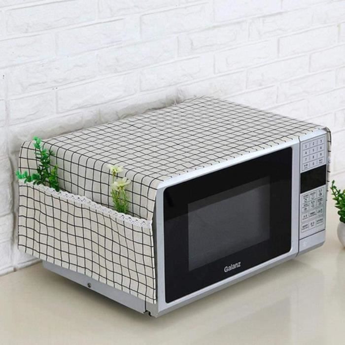 MICRO-ONDES Gouen Housse Anti-poussière pour Four à Micro-Ondes en Lin Simple avec Poches Housse de Protection pou304