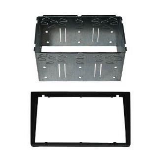 Adaptateur de façade d'autoradio Double DIN Noir avec cage métallique Opel Astra 2001 – 2004