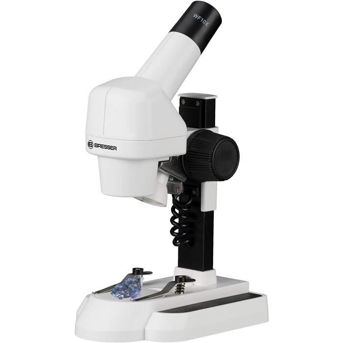 Bresser microscope junior 23 cm acier blanc 7 pièces
