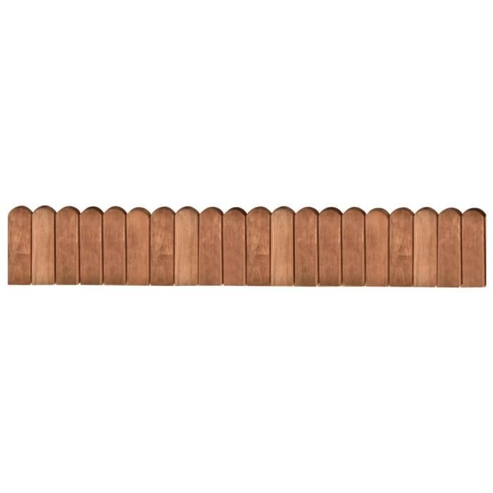 MONSEUL Rouleau de bordure Marron 120 cm Bois de pin imprégné