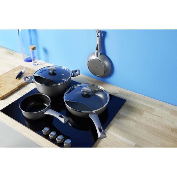FINLANDEK Faitout - Ø 24 cm - Aluminium - Couvercle en verre