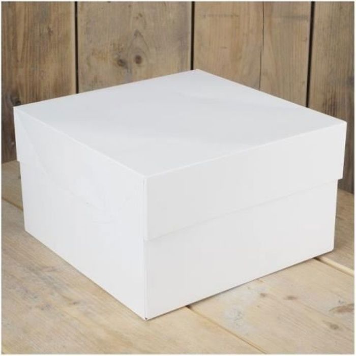 Boîte à gâteau blanc 28x28x15cm