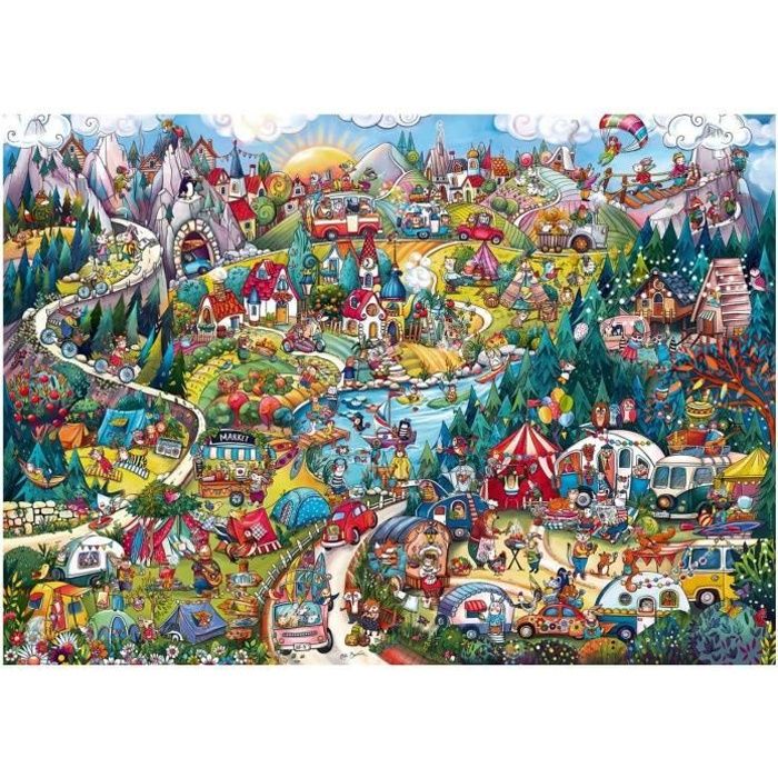 Puzzle 2000 pièces : Go camping ! Coloris Unique
