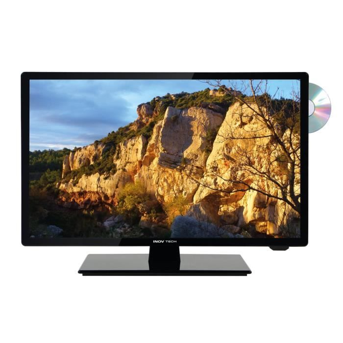 INOVTECH Téléviseur LED HD ultra compact 18,5'' + DVD