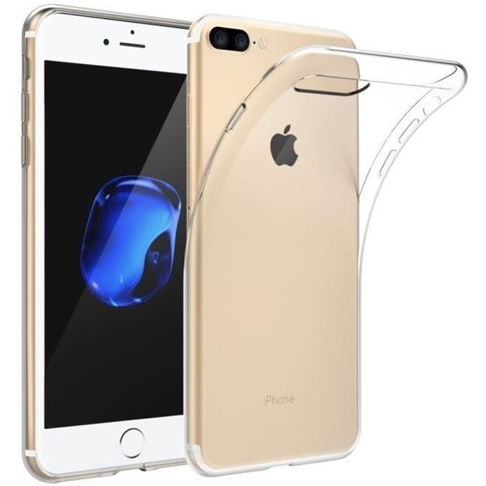 Coque iPhone 8 Plus , Liquid Crystal Clear Premium TPU Transparent Antidérapant Case pour iPhone 7 Plus 5.5\
