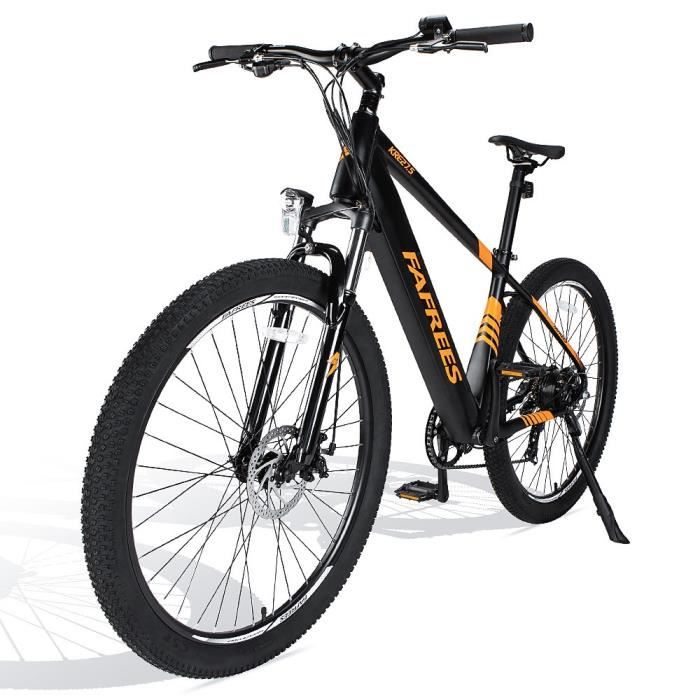 Vélo assistance électrique 27,5'' Fafrees KRE27.5 VTT 36V 250W 10Ah Max 25km/h Noir-Orange avec Cadeau aspirateur robot