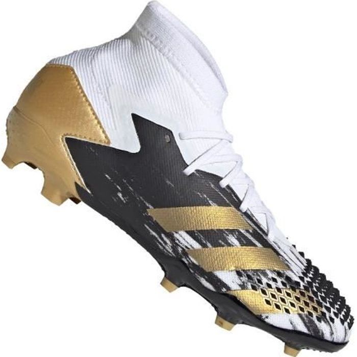Chaussures ADIDAS JR Predator 201 FG Doré-Noir-Blanc - Mixte/Enfant