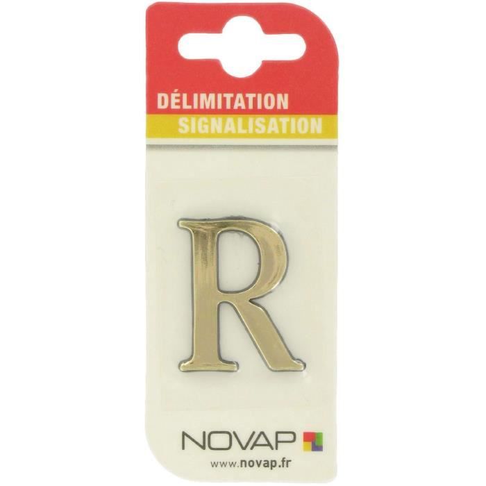 Adhésif plastique en relief coloris or Novap - R