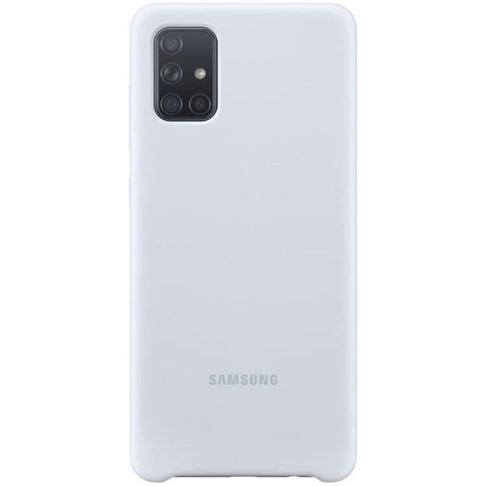 Coque Silicone Samsung A71 Silver