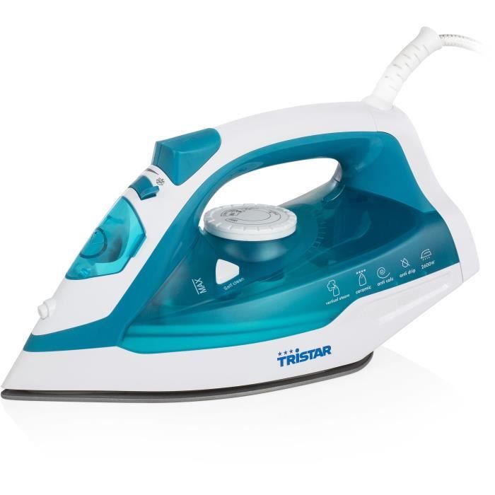 TRISTAR ST-8320 Fer à repasser avec vapeur continue 2600W Semelle céramique-Vapeur réglable-25 g/min