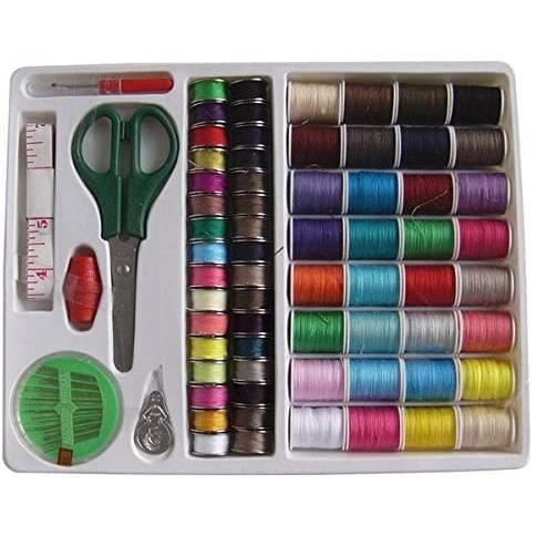 PIXNOR en 1 Kit 100 outils essentiels à coudre Boîte de couture pour Machine à coudre