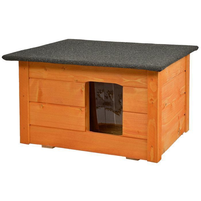 Niche chenil pour chien chat Woodok isolé bois dépicéa